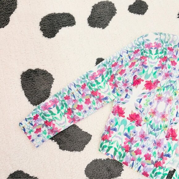 NWT $80 Talbots Womens XS Floral Print Dressy Shrug Bolero Crop Sweater Jacket - Picture 5 of 11